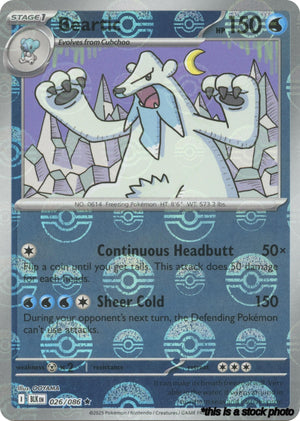 Holofoil Beartic (Poke Ball Pattern) [026/086 Near Mint ]