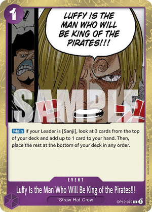 Luffy Is the Man Who Will Be King of the Pirates!!! [OP12-079] Legacy of the Master