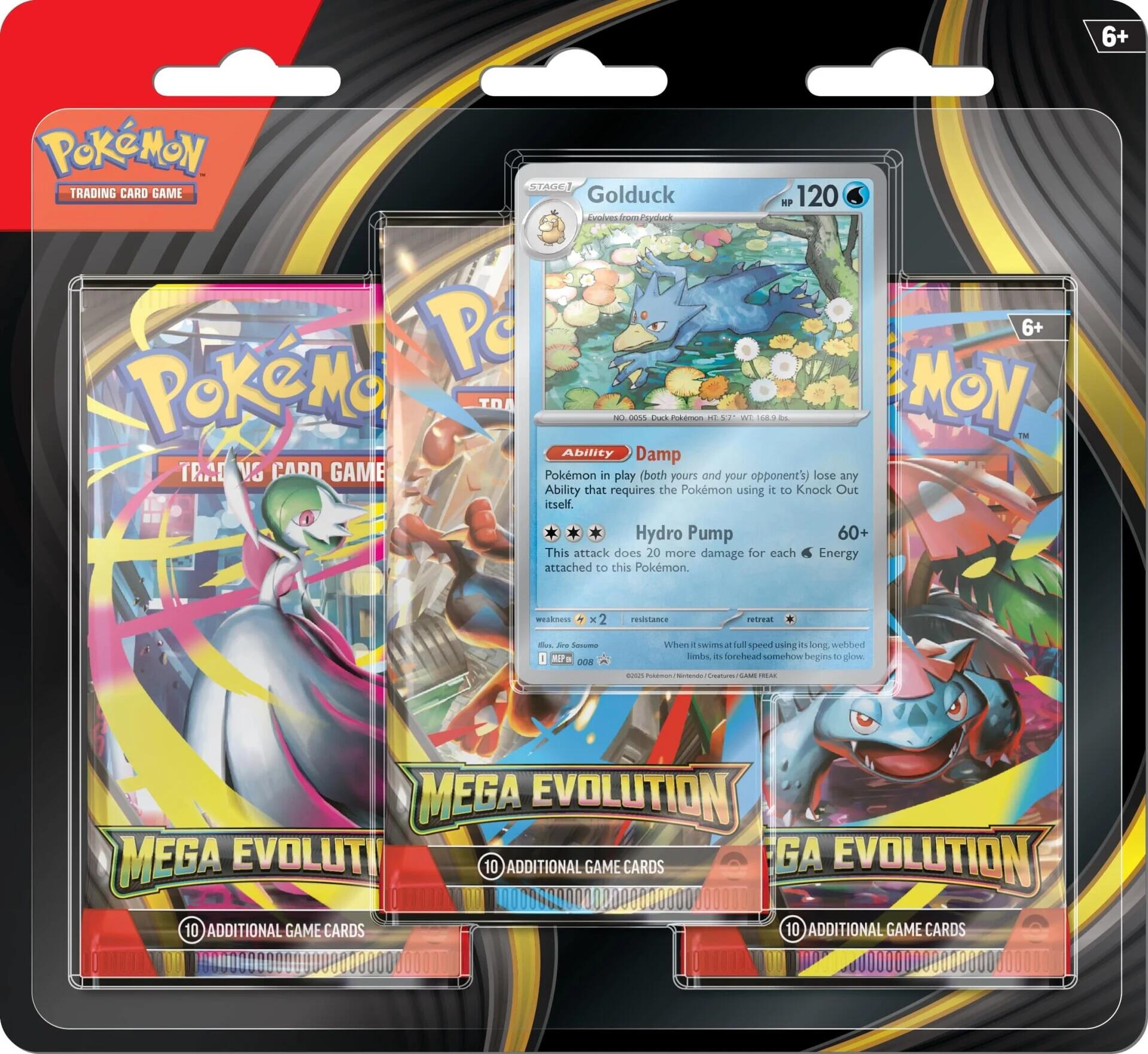 Mega Evolution 3 Pack Blister [Golduck]