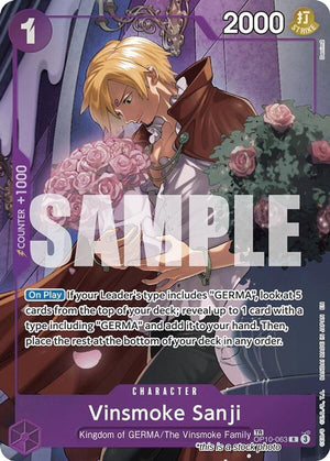 OP10-063 Vinsmoke Sanji (TR) Treasure Rare
