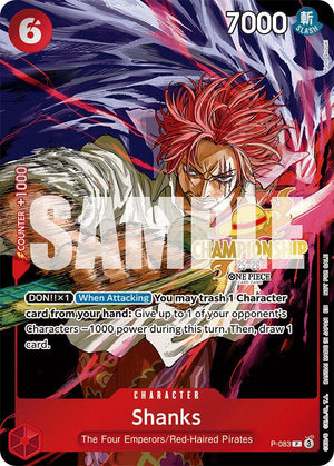 Shanks (CS 25-26 Event Pack) [P-083] One Piece Promotion Cards