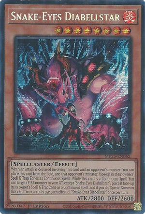 1st Edition Snake-Eyes Diabellstar [MP25-EN062 Near Mint] Prismatic Secret Rare
