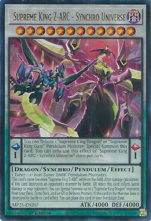 1st Edition Supreme King Z-ARC - Synchro Universe [MP25-EN207 Near Mint] Ultra Rare