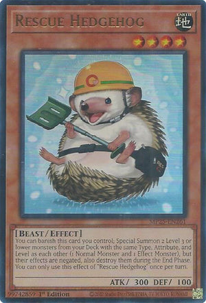 1st Edition Rescue Hedgehog [MP25-EN261 Lightly Played] Ultra Rare