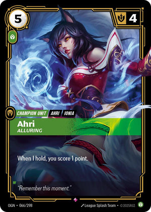 066/298-OGN Ahri, Alluring Rare