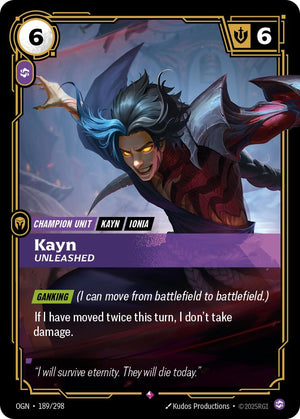 189/298-OGN Kayn, Unleashed Rare