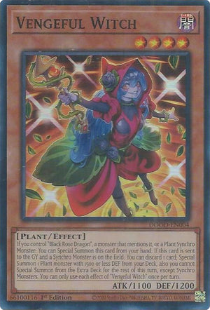 1st Edition Vengeful Witch [DOOD-EN004 Lightly Played] Super Rare