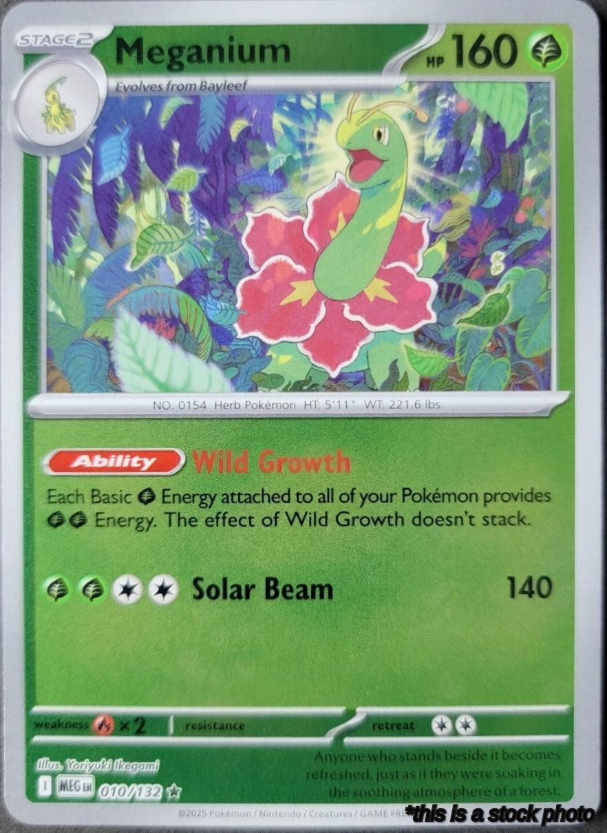010/132 Meganium Rare Reverse Holofoil