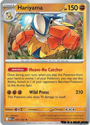 073/132 Hariyama Rare Holofoil