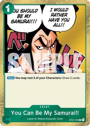 You Can Be My Samurai!! (Pirate Foil) [OP01-055] Premium Booster -The Best- Vol. 2