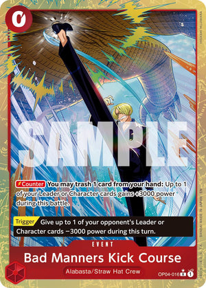 Bad Manners Kick Course (Alternate Art) [OP04-016] Premium Booster -The Best- Vol. 2