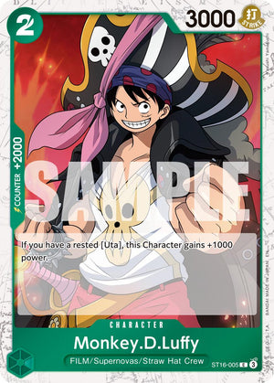 Monkey.D.Luffy - ST16-005 (Pirate Foil) [ST16-005] Premium Booster -The Best- Vol. 2