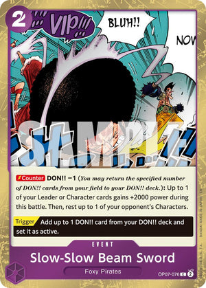 Slow-Slow Beam Sword (Pirate Foil) [OP07-076] Premium Booster -The Best- Vol. 2