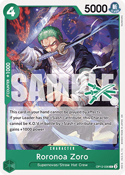 Roronoa Zoro - OP12-036 (Zoro Deck)