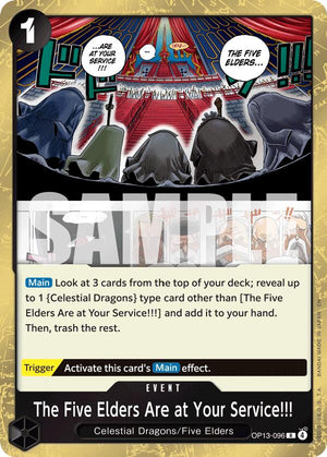 The Five Elders Are at Your Service!!! [OP13-096] Carrying On His Will