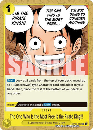 OP13-116 The One Who Is the Most Free Is the Pirate King!!! Uncommon