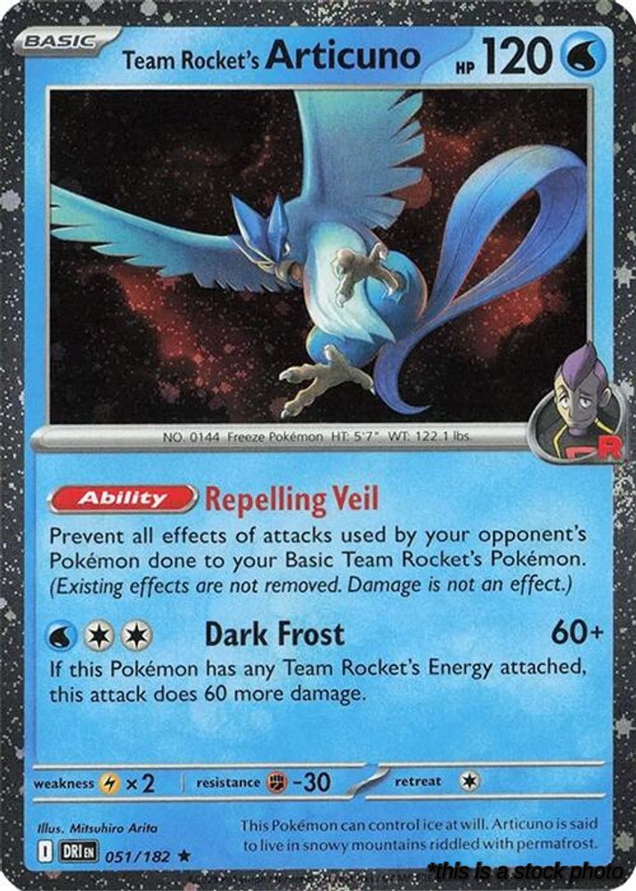 Team Rocket's Articuno - 051/182 (Cosmos Holo)