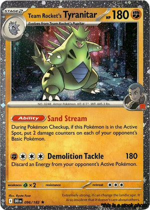 096/182 Team Rocket's Tyranitar (Cosmos Holo) Promo Holofoil