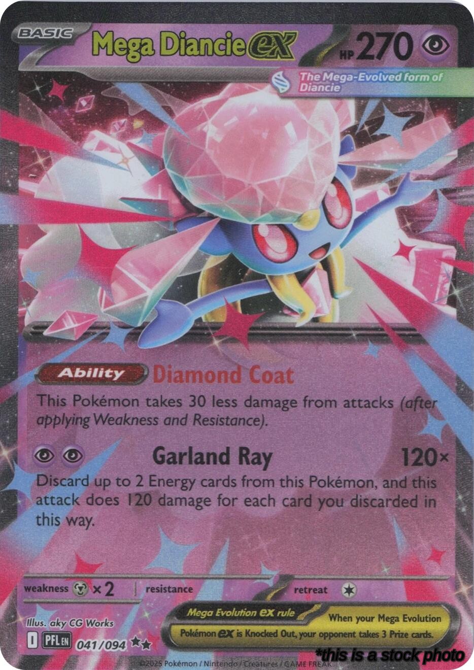 Holofoil Mega Diancie ex [041/094 Lightly Played ]