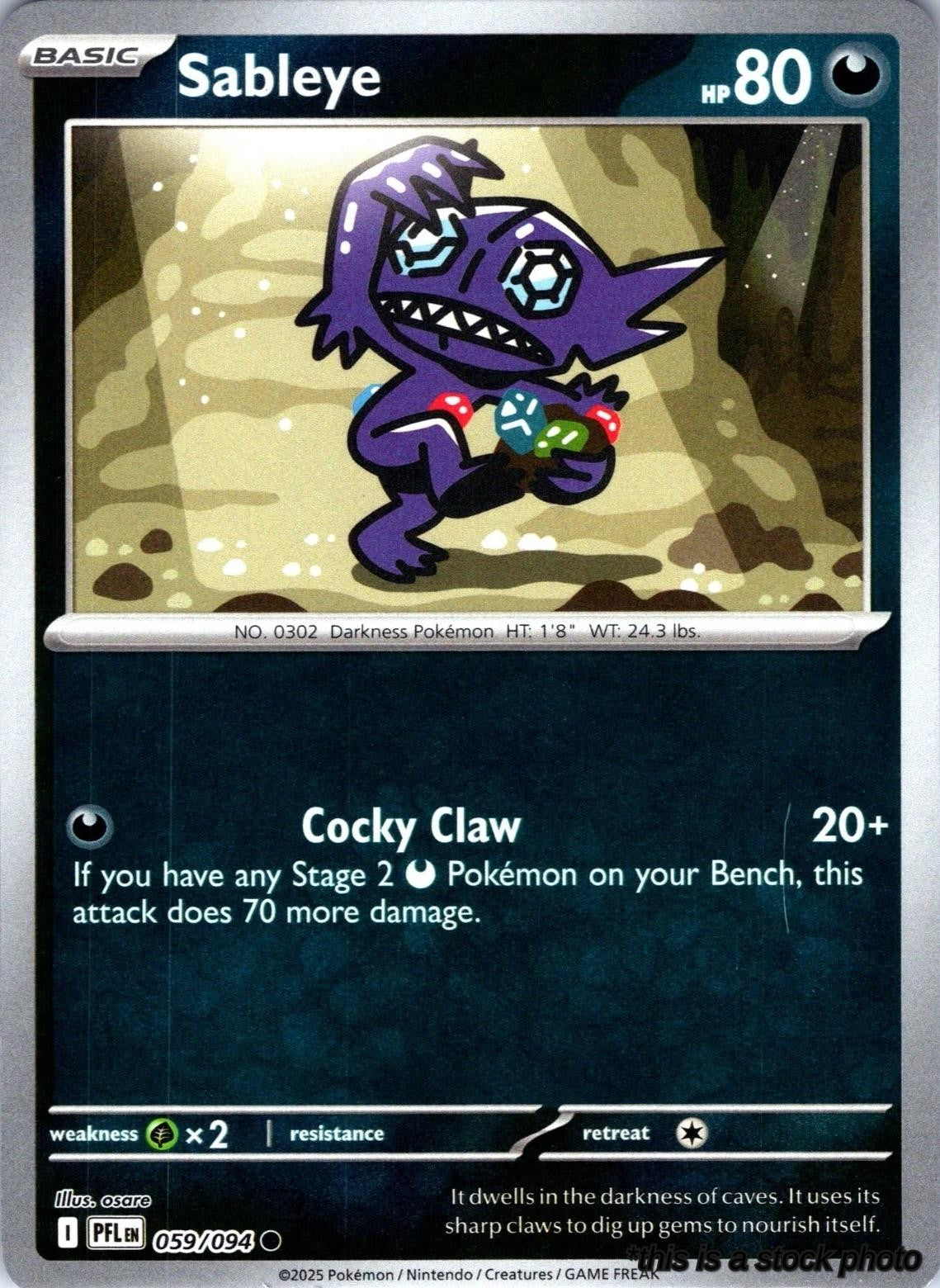 059/094 Sableye Common Reverse Holofoil
