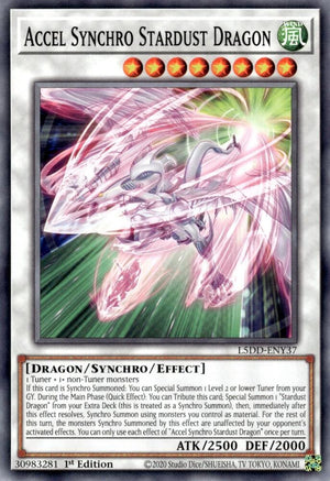 1st Edition Accel Synchro Stardust Dragon [L5DD-ENY37 Near Mint] Common / Short Print