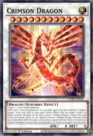 1st Edition Crimson Dragon [L5DD-ENY41 Near Mint] Common / Short Print