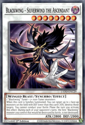 1st Edition Blackwing - Silverwind the Ascendant [L5DD-ENC29 Near Mint] Common / Short Print