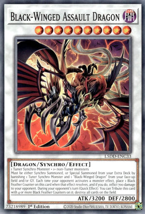 1st Edition Black-Winged Assault Dragon [L5DD-ENC33 Near Mint] Common / Short Print