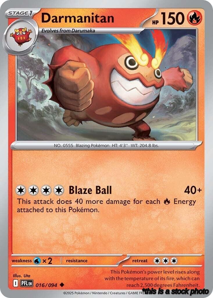 Uncommon Darmanitan [016/094 Near Mint ]