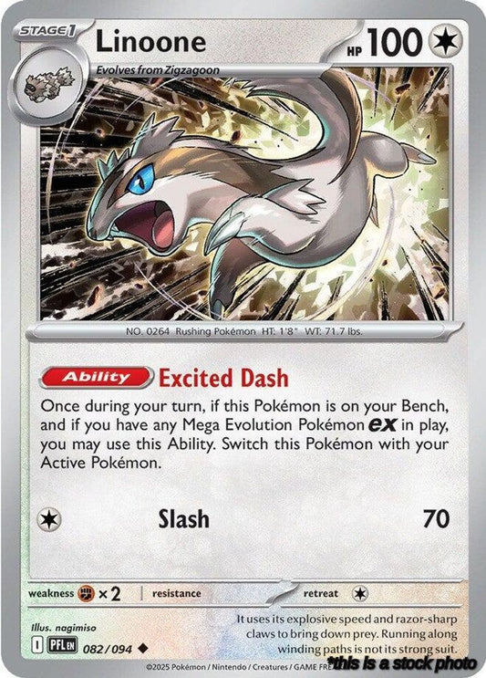 Reverse Holofoil Linoone [082/094 Near Mint ]