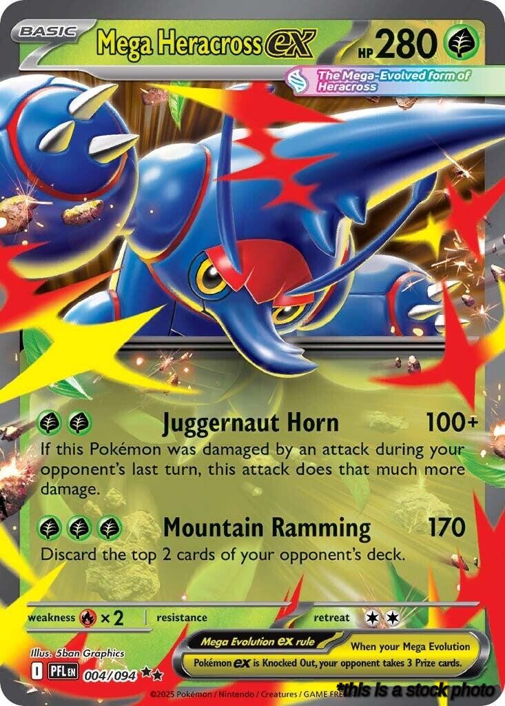Holofoil Mega Heracross ex - 004/094 [004/094 Lightly Played ]