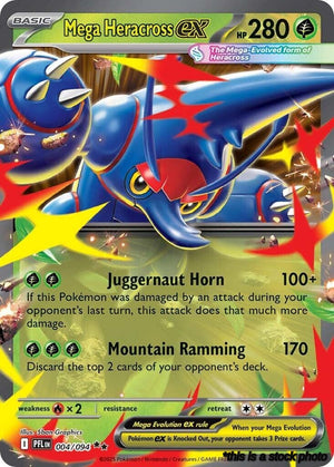 Holofoil Mega Heracross ex - 004/094 [004/094 Lightly Played ]