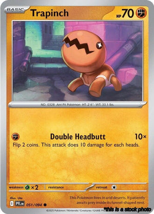 Reverse Holofoil Trapinch [051/094 Near Mint ]