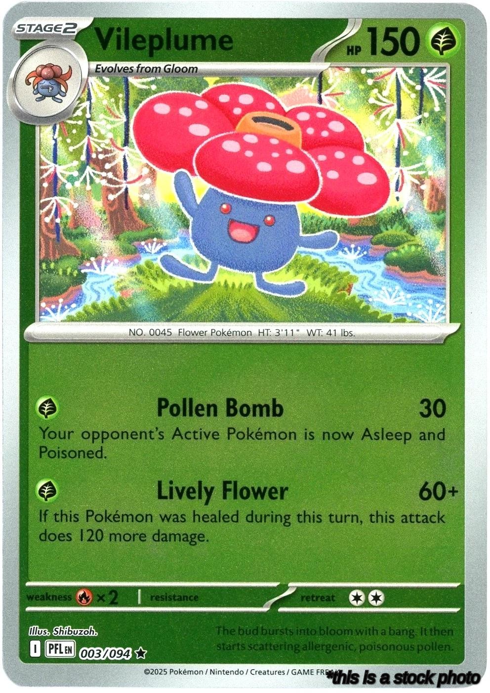 003/094 Vileplume Rare Reverse Holofoil