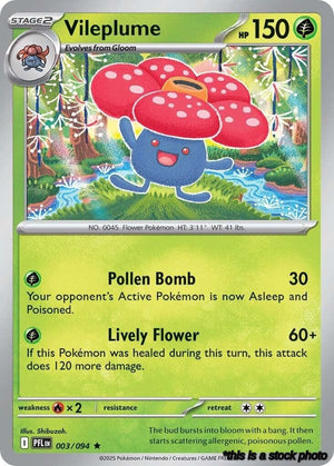 Rare Vileplume [003/094 Near Mint ]