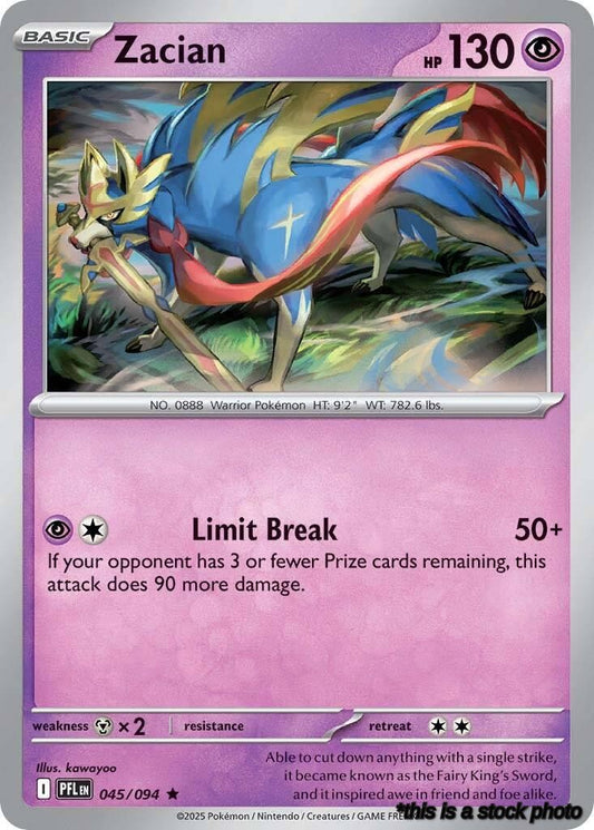 Reverse Holofoil Zacian - 045/094 [045/094 Near Mint ]