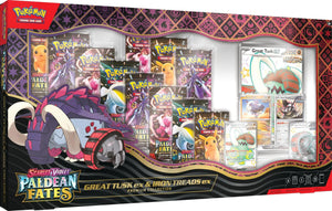 Paldean Fates Great Tusk ex & Iron Treads ex Premium Collection SV: Paldean Fates