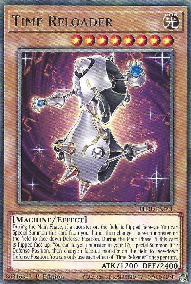 1st Edition Time Reloader [PHRE-EN051 Lightly Played] Rare