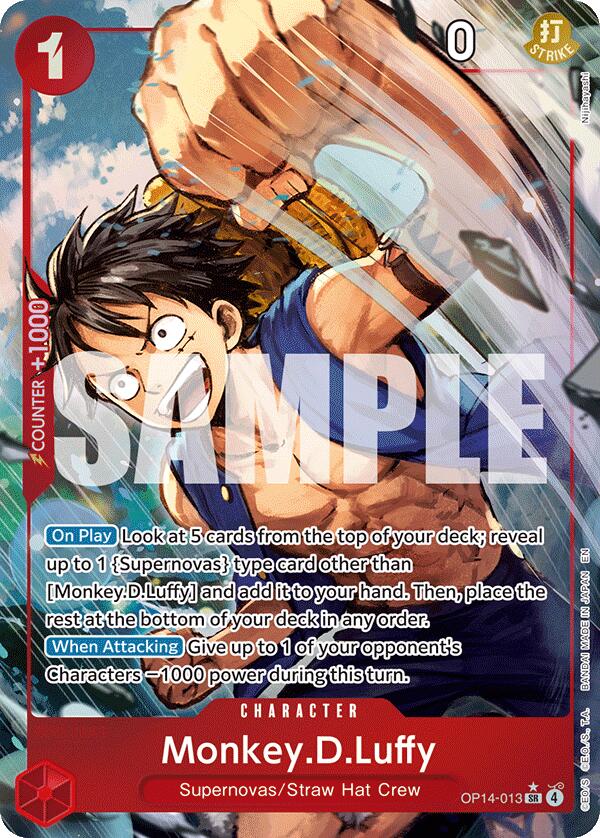 Monkey.D.Luffy - OP14-013 (Alternate Art) [OP14-013] The Azure Sea's Seven