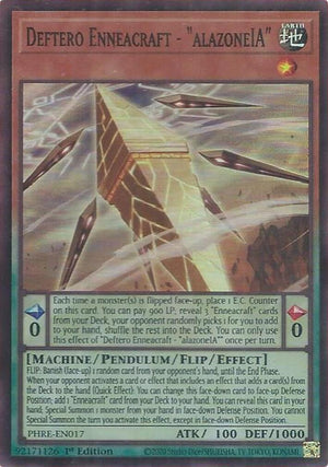 1st Edition Deftero Enneacraft - "alazoneIA" (Super Rare) [PHRE-EN017 Lightly Played] Super Rare