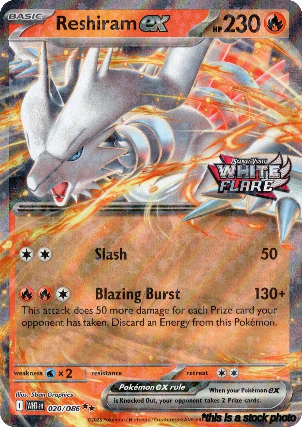 Reshiram ex (White Flare Stamped)