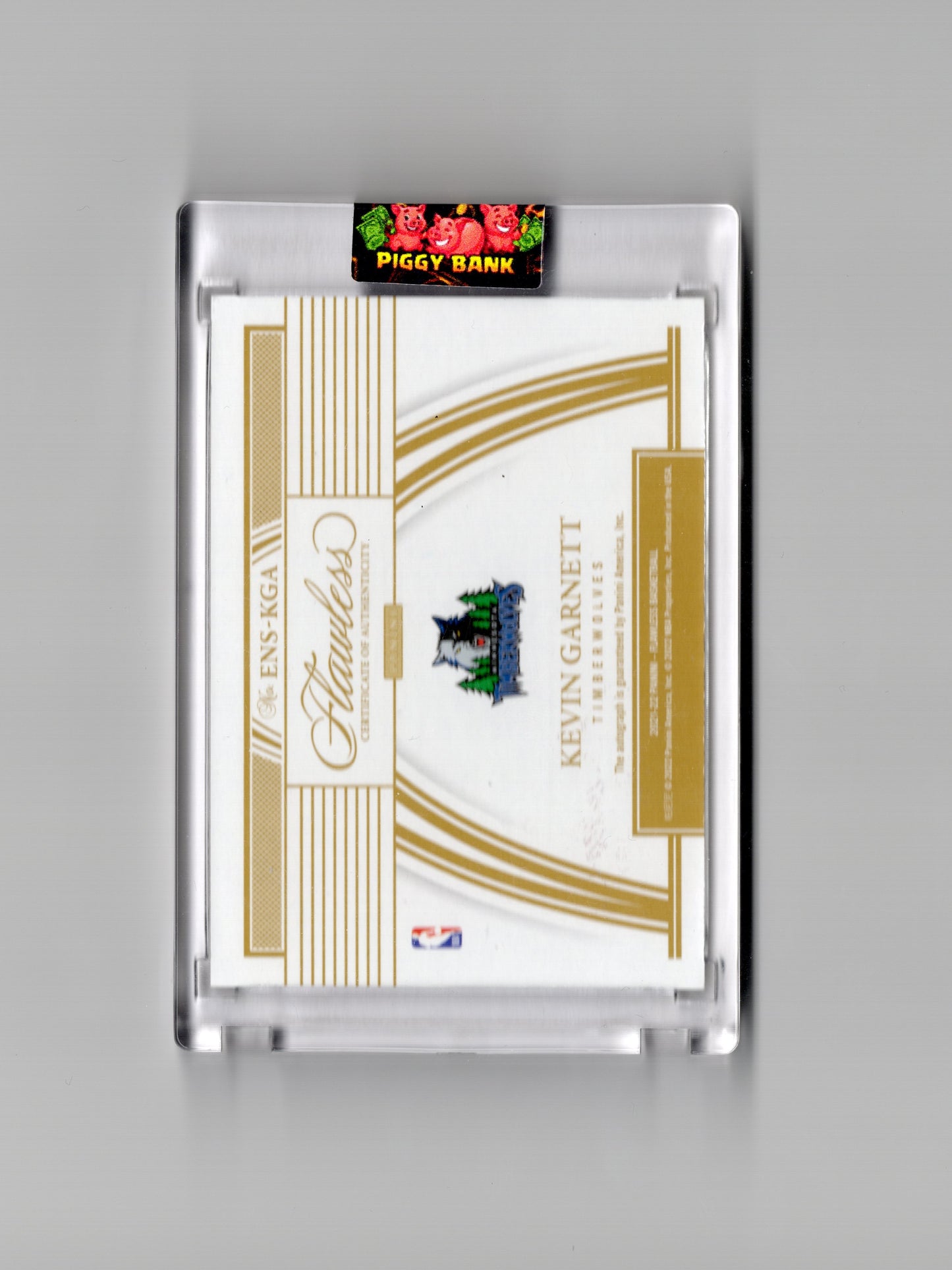 2021-22 Panini Flawless #ENS-KGA Kevin Garnett Enshrined Signatures Gold #/10
