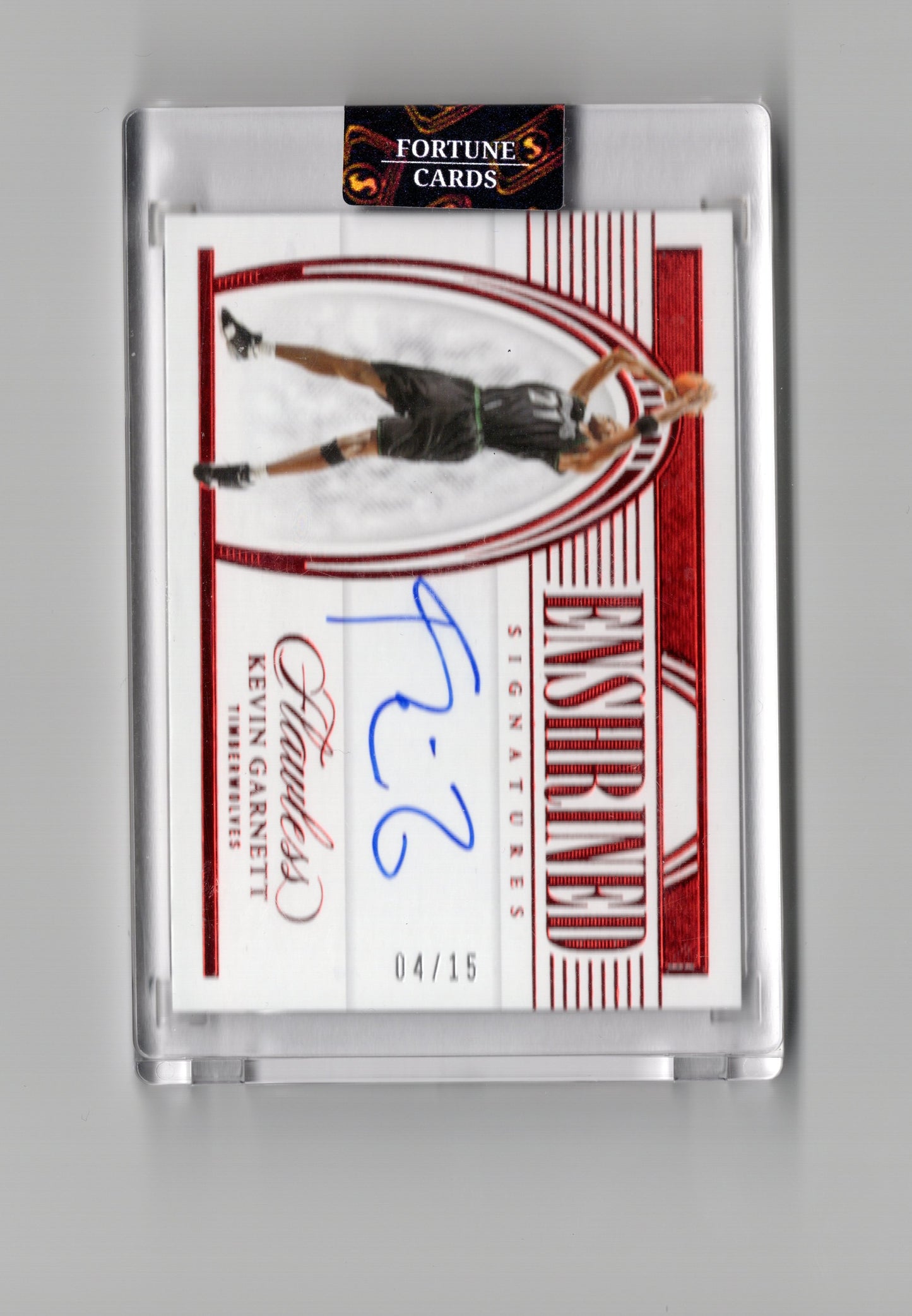 2021-22 Panini Flawless #ENS-KGA Kevin Garnett Enshrined Signatures Gold #/10