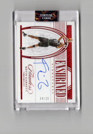 2021-22 Panini Flawless #ENS-KGA Kevin Garnett Enshrined Signatures Gold #/10