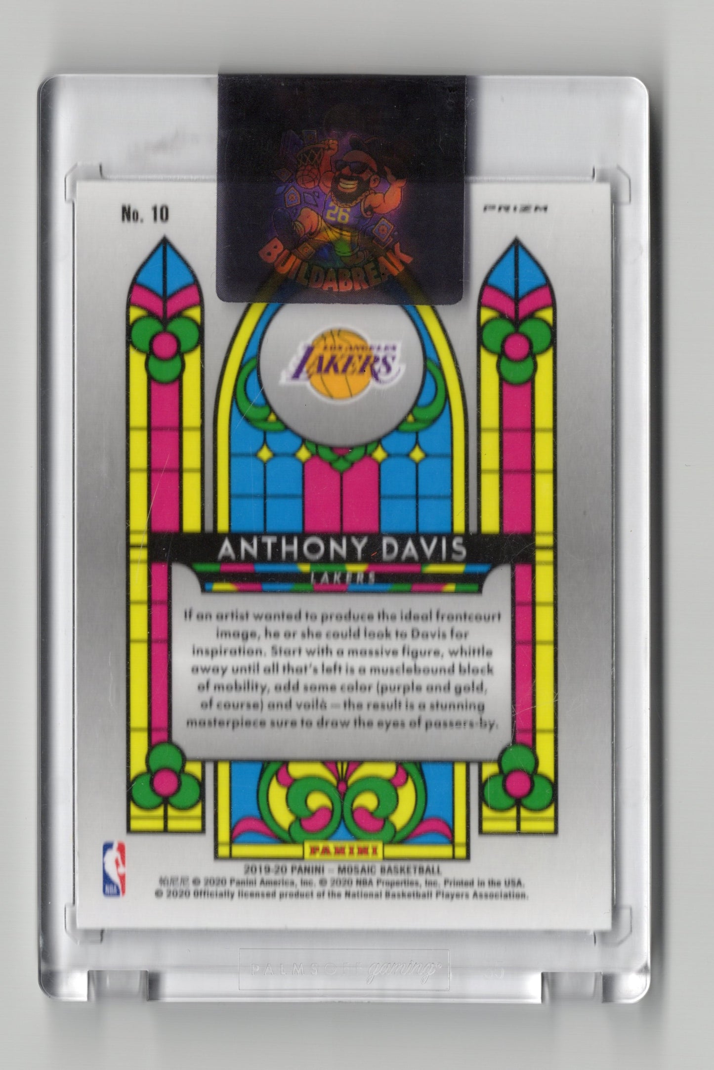 2019-20 Panini Mosaic #10 Anthony Davis Stained Glass