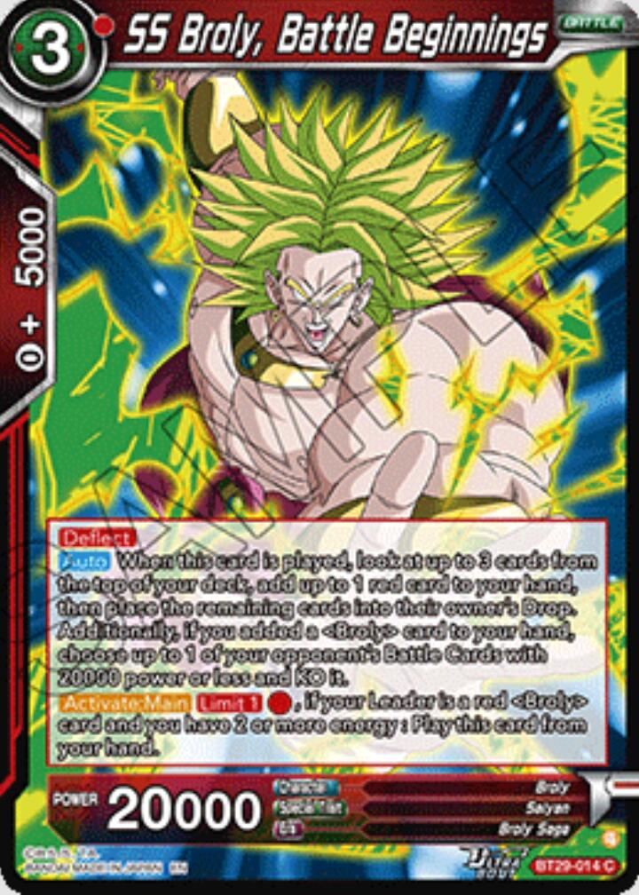 SS Broly, Battle Beginnings