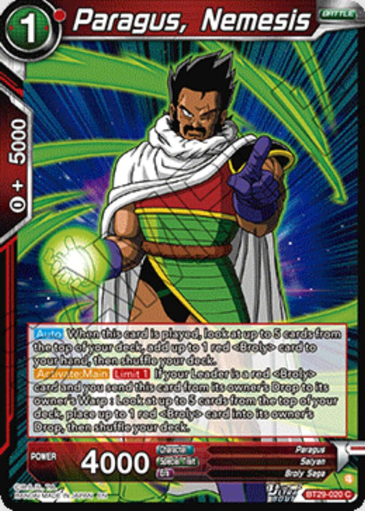 Paragus, Nemesis