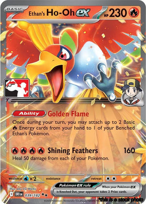 Double Rare Ethan's Ho-Oh ex - 039/182 [039/182 Near Mint ]