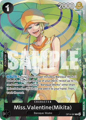 Miss.Valentine(Mikita) (Dash Pack) [OP14-087] The Azure Sea's Seven