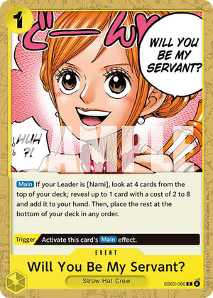 Will You Be My Servant? [EB03-060] Extra Booster: One Piece Heroines Edition